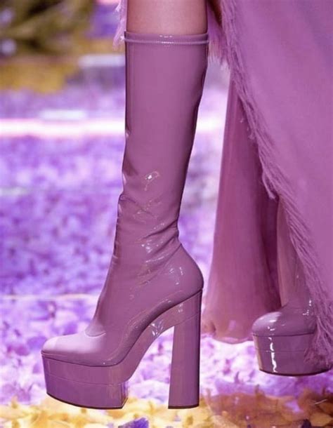 2015 atelier versace patent leather go-go boots|atelier versace fall 2015 review.